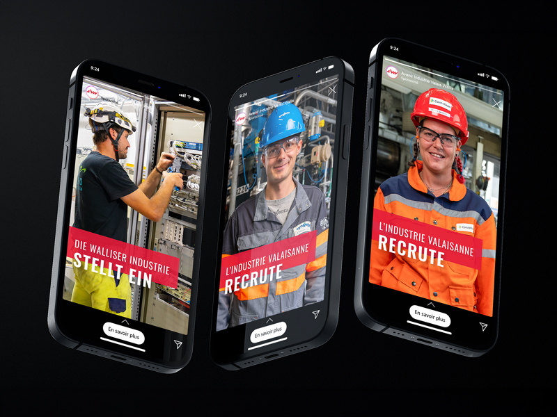 Avenir Industrie Valais Wallis — campagne de communication bilingue et vidéos témoignages par FORSTEL Consulting